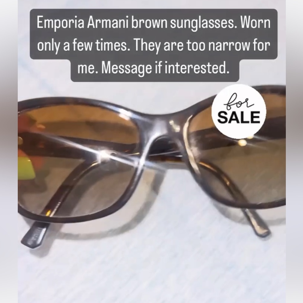 Emporio Armani sunglasses. Brown.